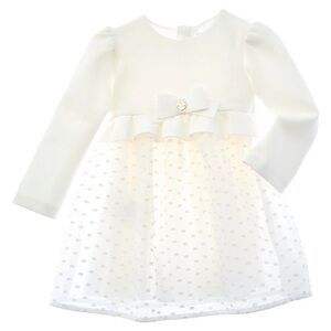 Mayoral white heart plumeti chiffon dress, 24 months
